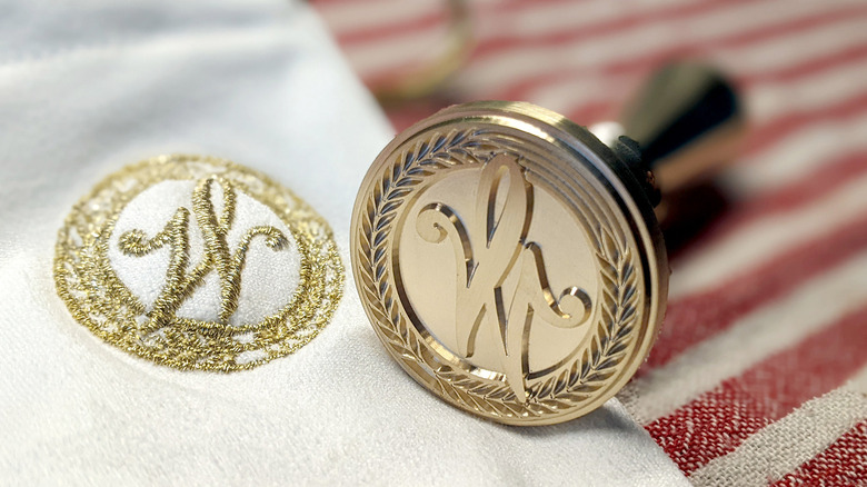 Weller bourbon logo embroidery stamp