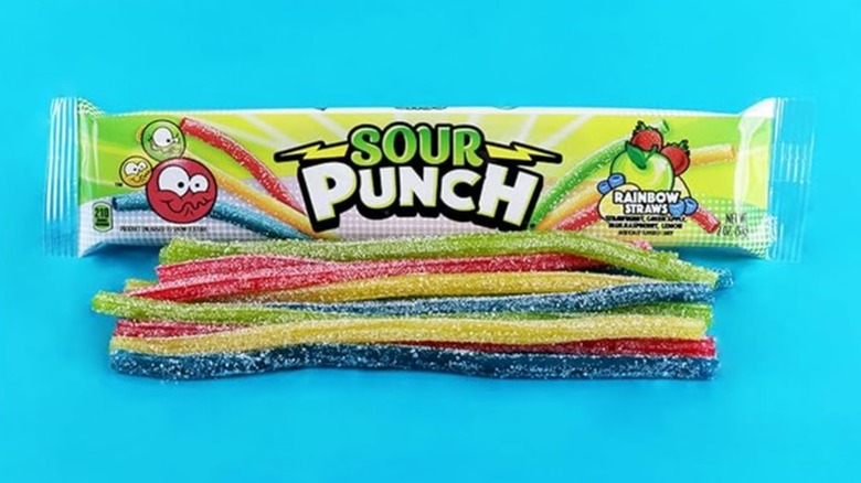 Rainbows sour punch straws