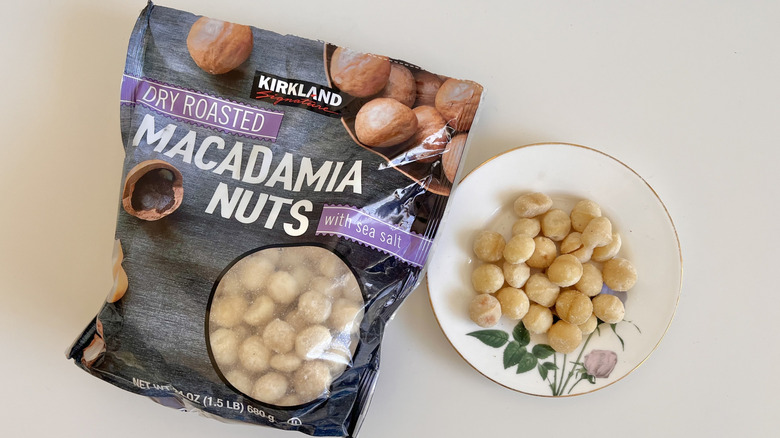 A bag of macadamia nuts