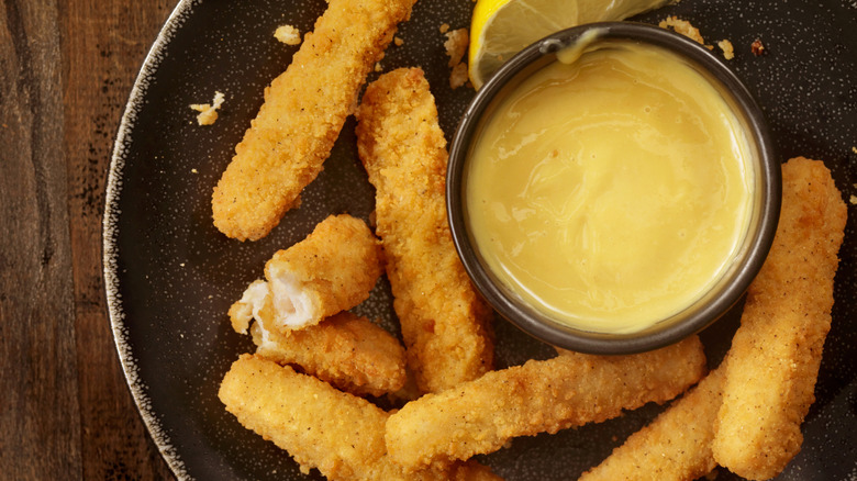 honey mustard and chicken fries