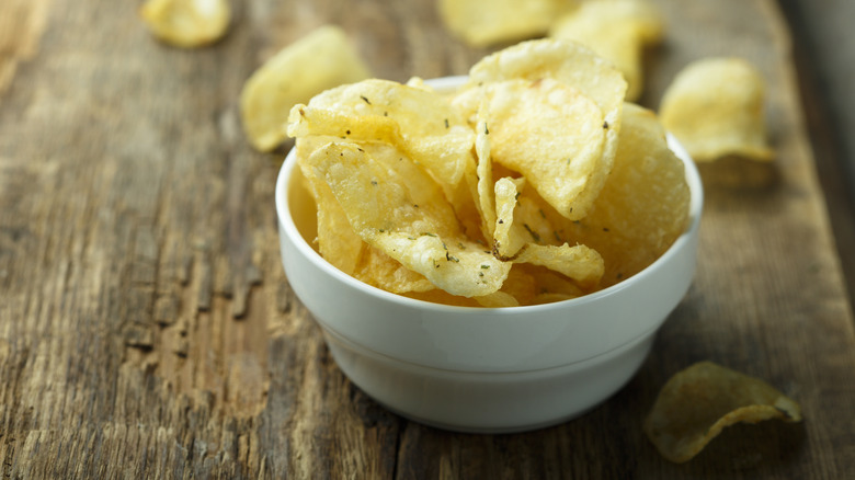 bowl of potato chips