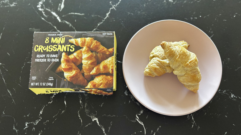 Trader Joe's frozen Mini Croissants on plate