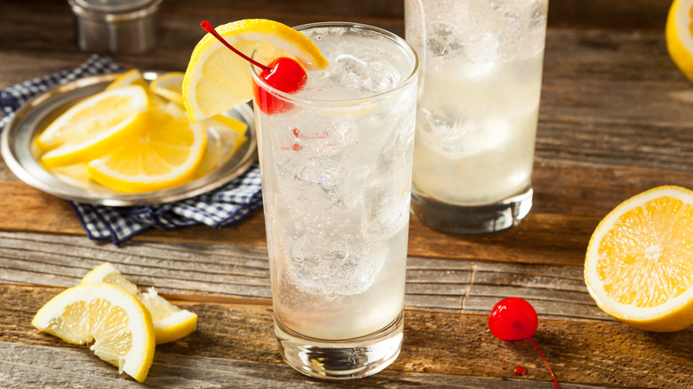 Tom Collins lemon and cherry