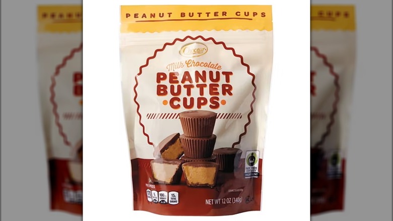 Choceur peanut butter cups with white background