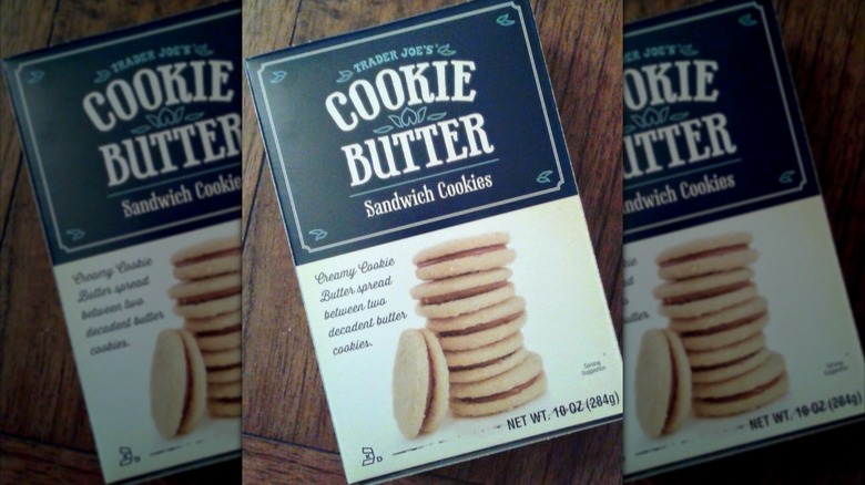 Box of Cookie butter sandwich cookies