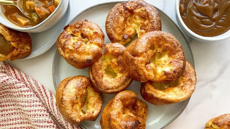 Yorkshire pudding on a plate