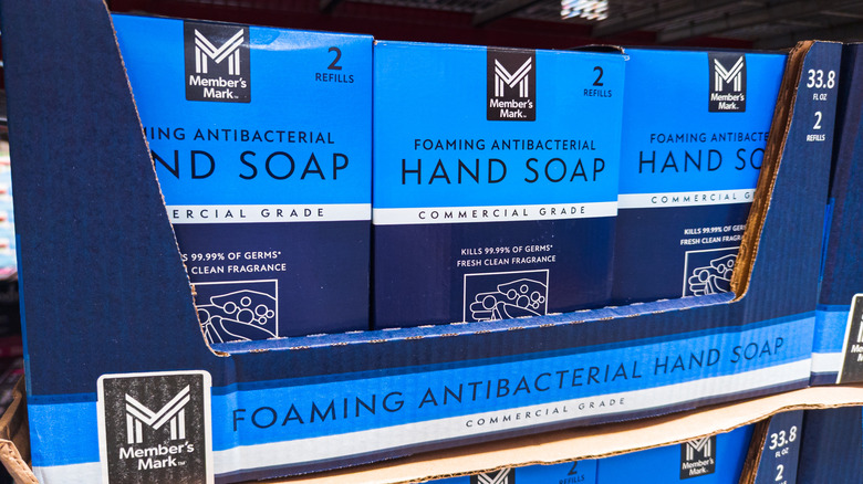 Boxes of Member's Mark hand soap at Sam's Club