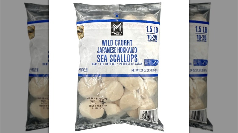 Package of Member's Mark Wild Caught Japanese Hokkaido Sea Scallops