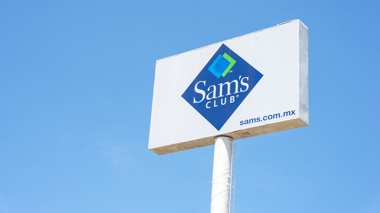 Sam's Club store sign against blue sky
