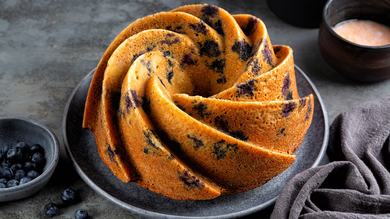 orange blueberry Bundt cake