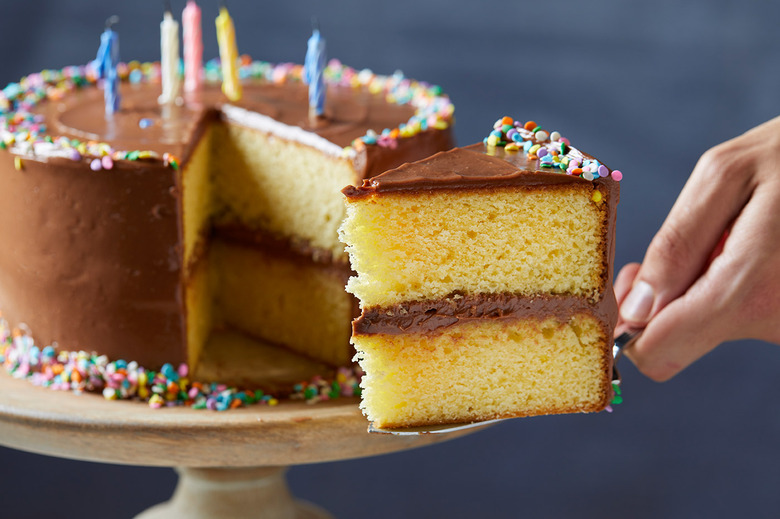 Classic Yellow Cake With Chocolate Frosting Recipe Tasting Table
