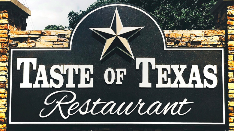 Taste of Texas sign