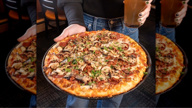 reindeer pizza from Moose's Tooth Pub & Pizzeria