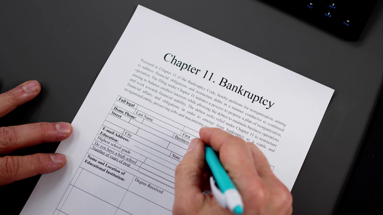 Chapter 11 bankruptcy filing