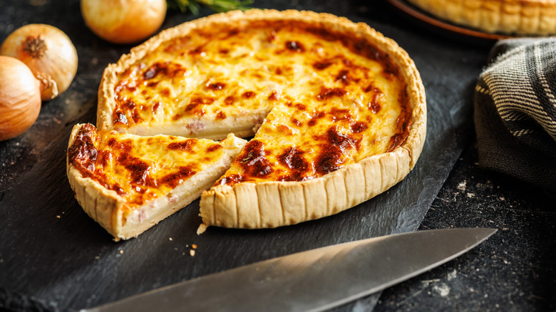 Homemade quiche Lorraine