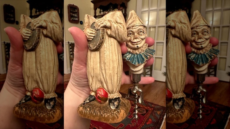 Vintage wooden Syroco corkscrew piece