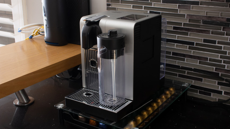 Nespresso machine in kitchen