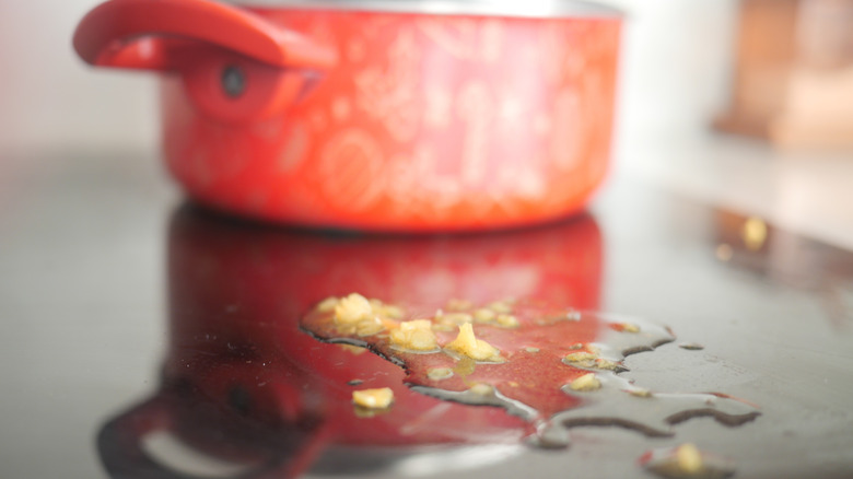 Hot pots and spills on granite kitchen counter