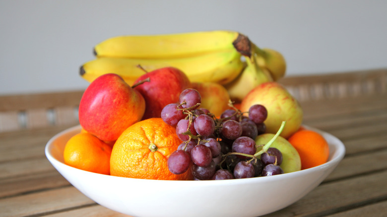 Bowl of fruit on a counter