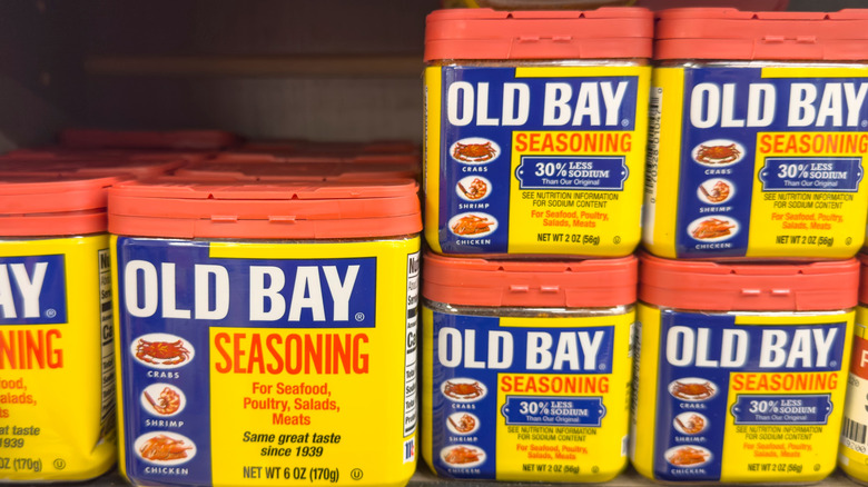 containers of Old Bay seasoning