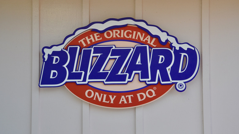 A Dairy Queen Blizzard sign
