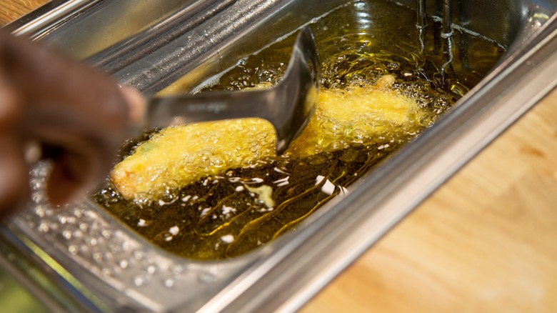 frying fish in oil