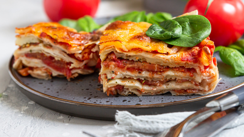 lasagna slices