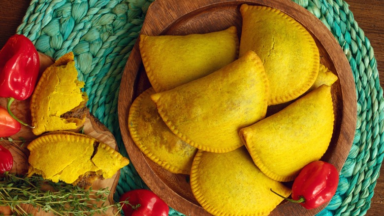 Jamaican beef patties with scotch bonnets