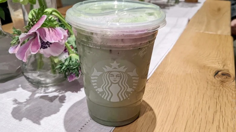 Starbucks drink with lavendar